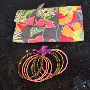 Vera Bradley Vibrant Floral Quilted Clutch